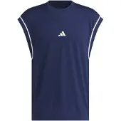 Adidas T-Shirt fonctionnel 'All-World' bleu marine / blanc