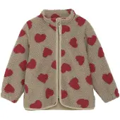 CeLaVi Veste mi-saison 'Fleece Jacket' brocart / rouge