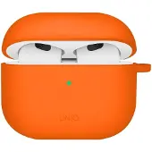 Uniq Étui en silicone Nexo AirPods 4 + crochets d'oreille - orange
