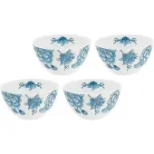 Alessi ROSE&TULIPANI ONIRIA Set de 4 bols 15 cm, Saladier + bol, Multicolore