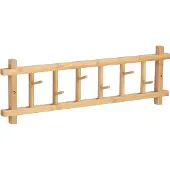 Zeller Wandgarderobe Bambus 68x22 cm