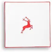 Gmundner Keramik Rubin Red Hirsch, Assiette plate Trend (26x26cm)
