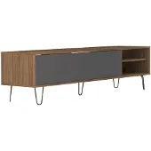 Temahome Meuble TV en noyer et ombre, 165 x 40 x 43.5