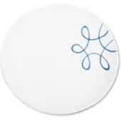 Gmundner Keramik Pur Flammé Bleu, Assiette plate Cup (Ø 25cm), Assiettes, Bleu