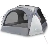 vidaXL Tente de réception blanche et grise imperméable