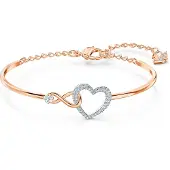 Swarovski Bracelet 'Hyperbola' or rose / argent