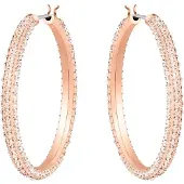 Swarovski Boucles d'oreilles 'Dextera' or rose / transparent