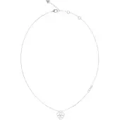 GUESS Amore Heart Necklace Argenté Femme