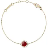 Daniel Wellington Stylish Gold-Plated Bracelet With Agate And Crystals, (Acier inoxydable)