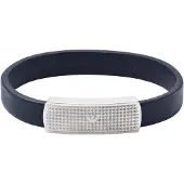 Emporio Armani Gourmette En Cuir - Emporio Armani - Egs2987040 - Bleu - Acier Inoxydable - Fermoir Magnétique