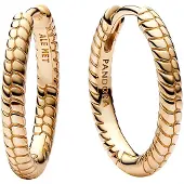 Pandora Petites Créoles À Charms Pandora Moments Dorées À L'or 585/1000e