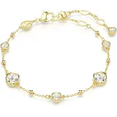 Swarovski Bracelet Imber Rundschliff Blanc Or, (Métal )