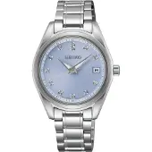 Seiko Sur581p1 32mm 10atm Quartz Analogical Woman Watch Argenté Femme