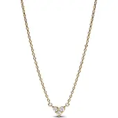 Pandora Collier Timeless Drei Sterne Herz, (Argent sterling avec alliage métallique doré)