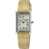 Seiko SWR095P1 Montre Femme Rectangulaire Beige