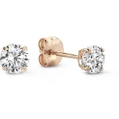 Isabel Bernard Boucles d'oreilles or rose / transparent