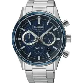 Seiko SSB445P1 Montre Homme Chronographe Acier/Bleu