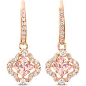 Swarovski Boucles d'oreilles or rose / transparent