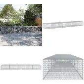 vidaXL Gabion avec couvercle 500x100x50 cm Fer galvanisé