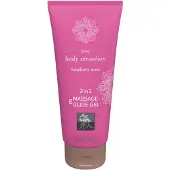 Shiatsu - Shiatsu 2en1 parfum framboise - huile de massage et lubrifiant - framboise (200 ml)