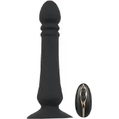 Black Velvets - vibromasseur anal à poussées, rechargeable (noir)