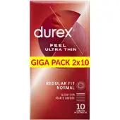 Durex - Préservatif ultra fin réaliste - 2x10 pièces