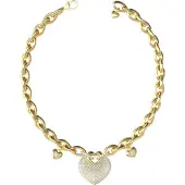 GUESS Crazy In Love Jubn05205 Earrings Doré Femme