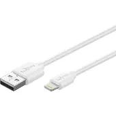 Goobay 72909 Câble de charge et de synchronisation Lightning USB, 3 m, blanc - Câble MFi pour Apple iPhone/iPad blanc