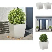 vidaXL Jardinières 2 pcs 40x40x40 cm acier inoxydable