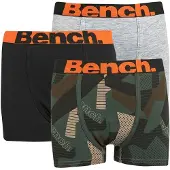 Bench Boxers Garçon 3 Pièces - Digital Camouflage/Noir/Gris chiné
