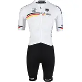 Bioracer Germany Icon Aero Short Sleeve Race Suit Blanc S Homme