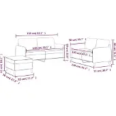 vidaXL Ensemble de canapés 3 pièces avec coussins Tissu brun