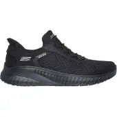 SKECHERS pour femme. 117504 Baskets Slip-ins : BOBS Sport Squad Chaos noir (38), 3 à 5 cm, Lacets, Casuel