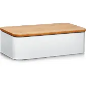 Zeller Boîte à pain, Stockage du pain, Marron, Blanc