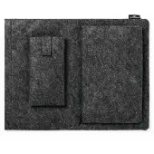 Durable Housse de protection MultiBag EFFECT 16.4" pour ordinateurs portables/feutre PET/anthracite (16.40", Universel), Sac pour notebook, Noir, Gris