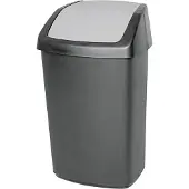 Curver Poubelle 'Swing Bin, Poubelle, Gris, Noir