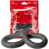Perfect Fit - anneau pénis épais - silicone noir 30 cm