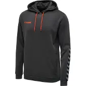Hummel Sweat de sport 'Authentic' gris / rouge carmin / noir / blanc