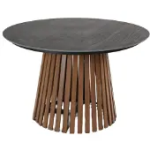 Ebuy24 Max table de jardin Ø115cm teck, gris.