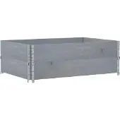vidaXL Jardinière gris 120x80 cm bois massif de pin