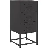 vidaXL Table de chevet noir 36x39x78 cm acier