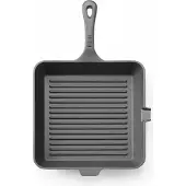 Hendi Poêle à griller en fonte, Noir, 265x265x(H)50mm