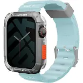 Skinarma Band Shokku Apple Watch 45/44/42mm blue (Plastique, Silicone), Sangles de montre, Bleu