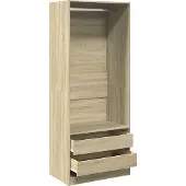 vidaXL Armoire Chêne Sonoma 80x50x200 cm Bois composite