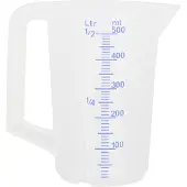 Schneider Gobelet gradué en bleu et en ml, capacité : 0,50 litre, Verre mesureur, Marron