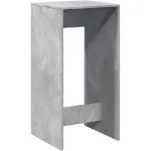 vidaXL Table de bar gris béton 51x50x103,5 cm Bois composite