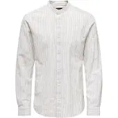 Only & Sons Chemise 'ONSCaiden' gris clair / blanc cassé