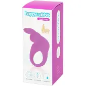 Happy Rabbit - anneau pénien vibrant rechargeable - silicone violet