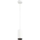SLV NUMINO Indoor LED Suspension avec découpe de phase Dimension : 18,5 x 8,5 cm, couleur : blanc/noir, température de couleur : 4000 Kelvin, angle de rayonnement : 24 degrés