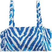 Next Hauts de bikini azur / bleu roi / blanc cassé